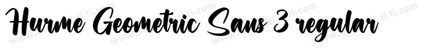Hurme Geometric Sans 3 regular字体转换